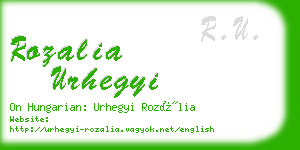 rozalia urhegyi business card